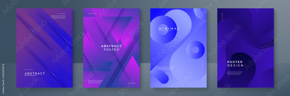 Minimal covers design. Colorful halftone gradients. Background abstract patterns. Vector template brochures, flyers, presentations, leaflet, magazine a4 size