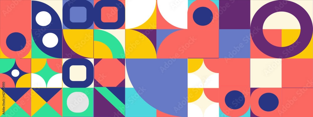 Flat colorful mosaic pattern design banner background Flat colorful mosaic pattern design banner background