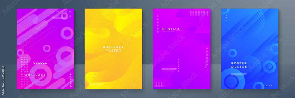Vector colorful abstract geometric poster