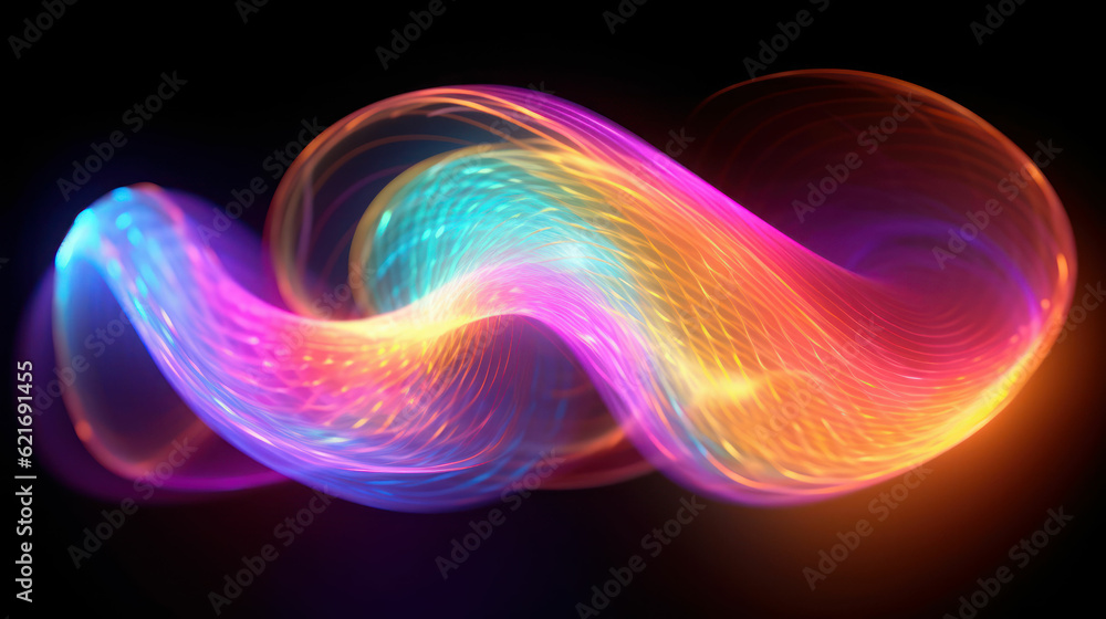 Multicolored neon ink on black background Multicolored neon ink on black background
