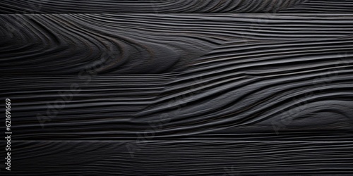 Wooden black texture shiny background. AI Generated