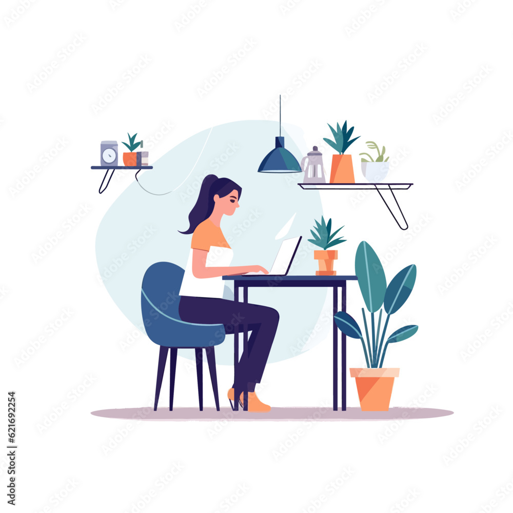 Fototapeta premium People with laptops in various situations