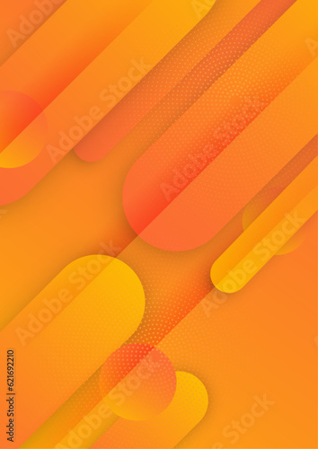 Modern abstract covers layout design template  Vivid and bright orange gradient  Annual report design  Poster and Banner  4 set sign  Flat style vector illustration artwork.