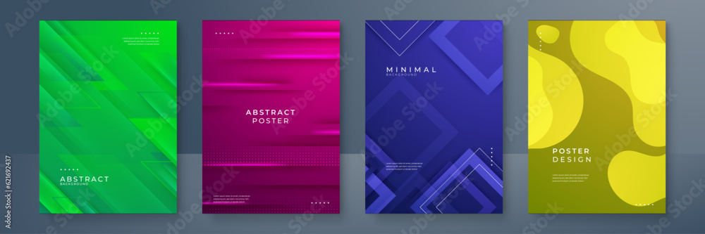 Fototapeta premium Abstract colorful geometric shapes vector technology background, for design brochure, website, flyer. Geometric 3d shapes wallpaper for poster, certificate, presentation, landing page