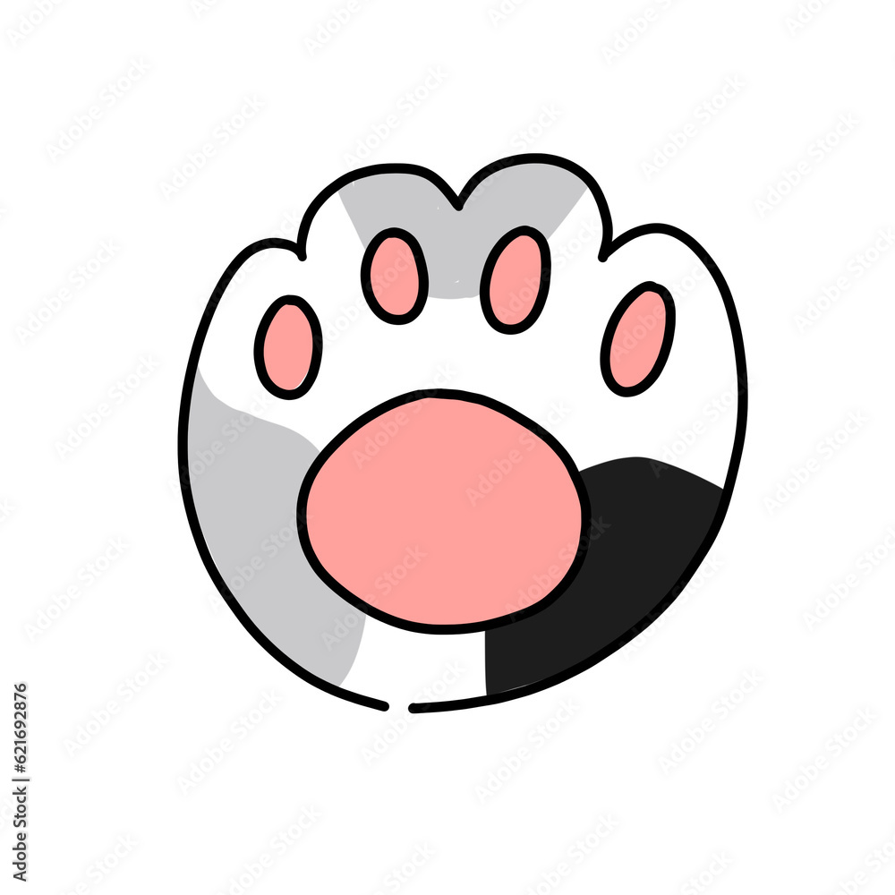 cat paws, cute cat foot illustration cat paws, cute cat foot illustration