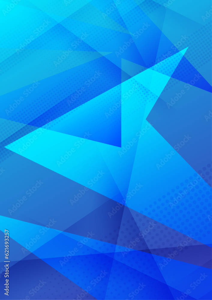 Obraz premium Abstract blue geometric background. Dynamic shapes composition. Cool background design for posters. Vector illustration