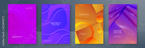 vivid gradient colorful abstract geometri design background