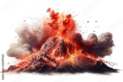 Print op canvas Massive volcano eruption