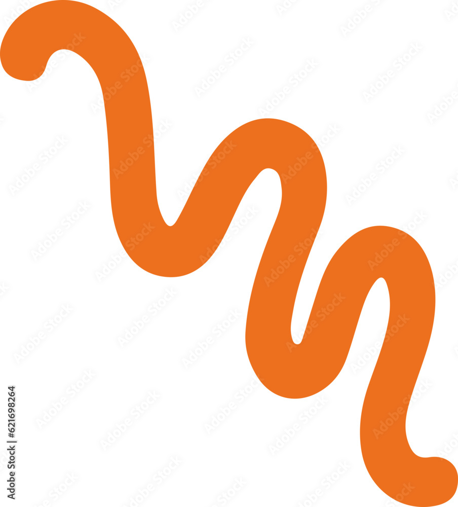 Fototapeta premium Wavy Squiggle Element
