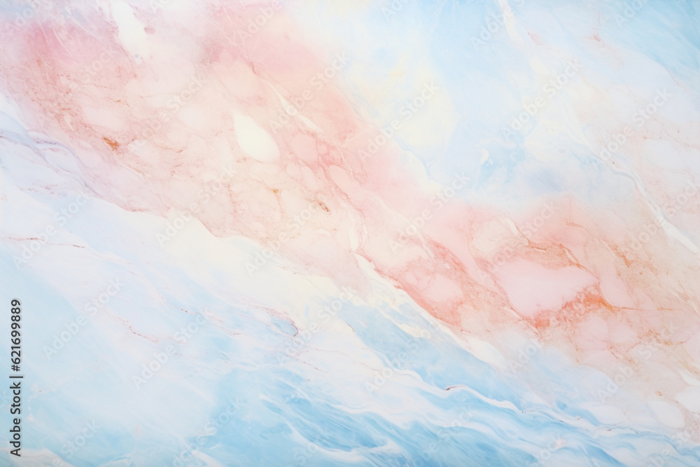 Illustration, AI generation. Marble texture in pastel colors.