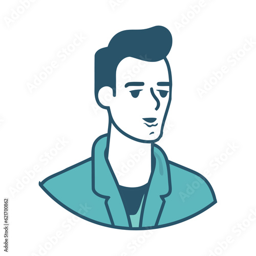 One handsome businessman avatar icon style