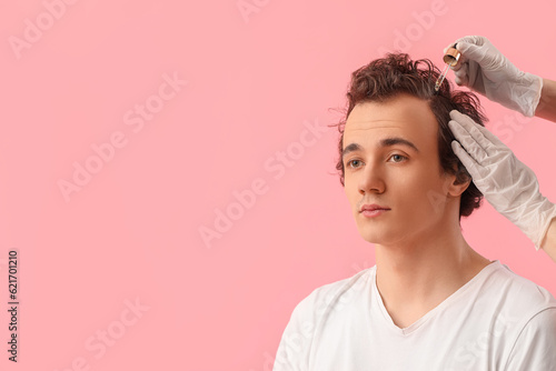 Young man receiving serum f...