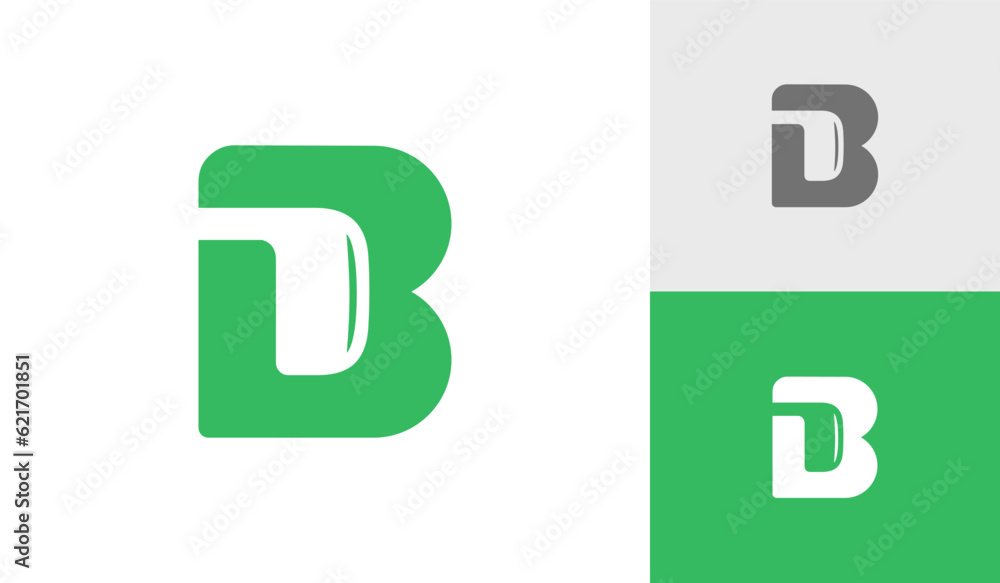 Golf stick with letter B logo design Golf stick with letter B logo design