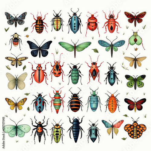 Tattoo painted insects © Veniamin Kraskov