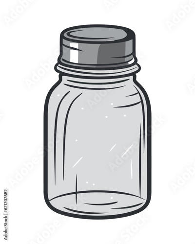 Transparent bottle with lid holds liquid