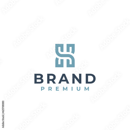 initial letter h swimming logo design