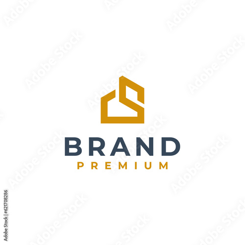 cs initial letter logo real estate