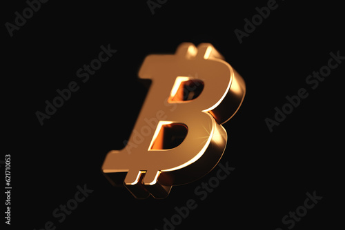 Wallpaper Mural Gold bitcoin exchange cash currency 3d symbol isolated on investment financial background of golden crypto coin business money sign or global cryptocurrency growth btc market economy trade finance. Torontodigital.ca