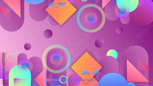 Colorful vector gradient geometric background
