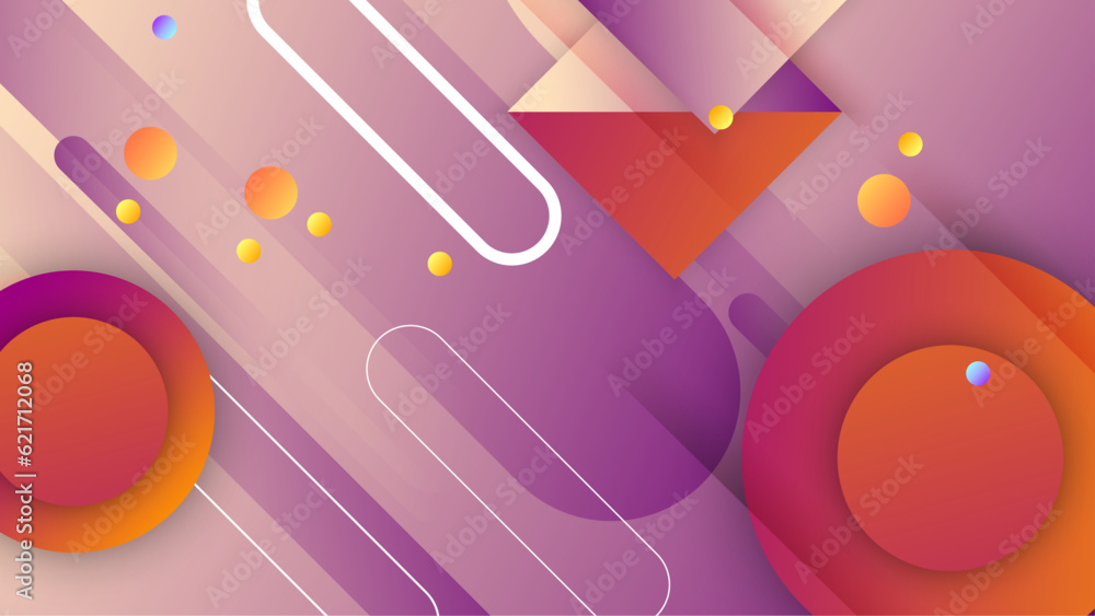 Obraz premium Vector abstract flat geometric background