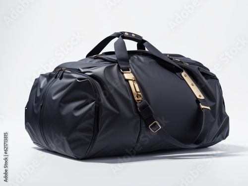 black leather bag duffle bag