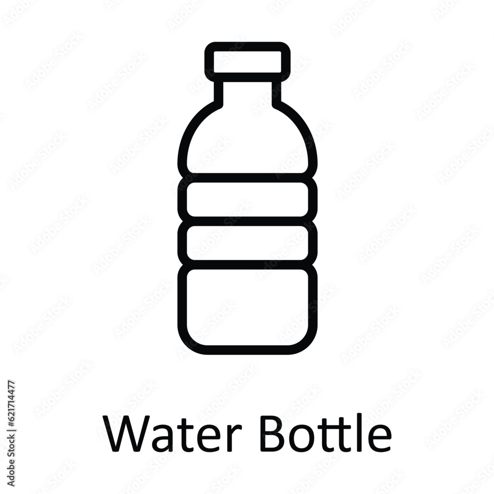 Water Bottle Vector outline Icon Design illustration. Food and Drinks Symbol on White background EPS 10 File Water Bottle Vector outline Icon Design illustration. Food and Drinks Symbol on White background EPS 10 File