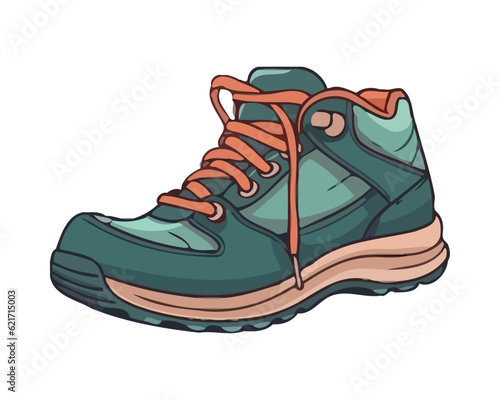 Sports shoe design with shoelaces vector illustration