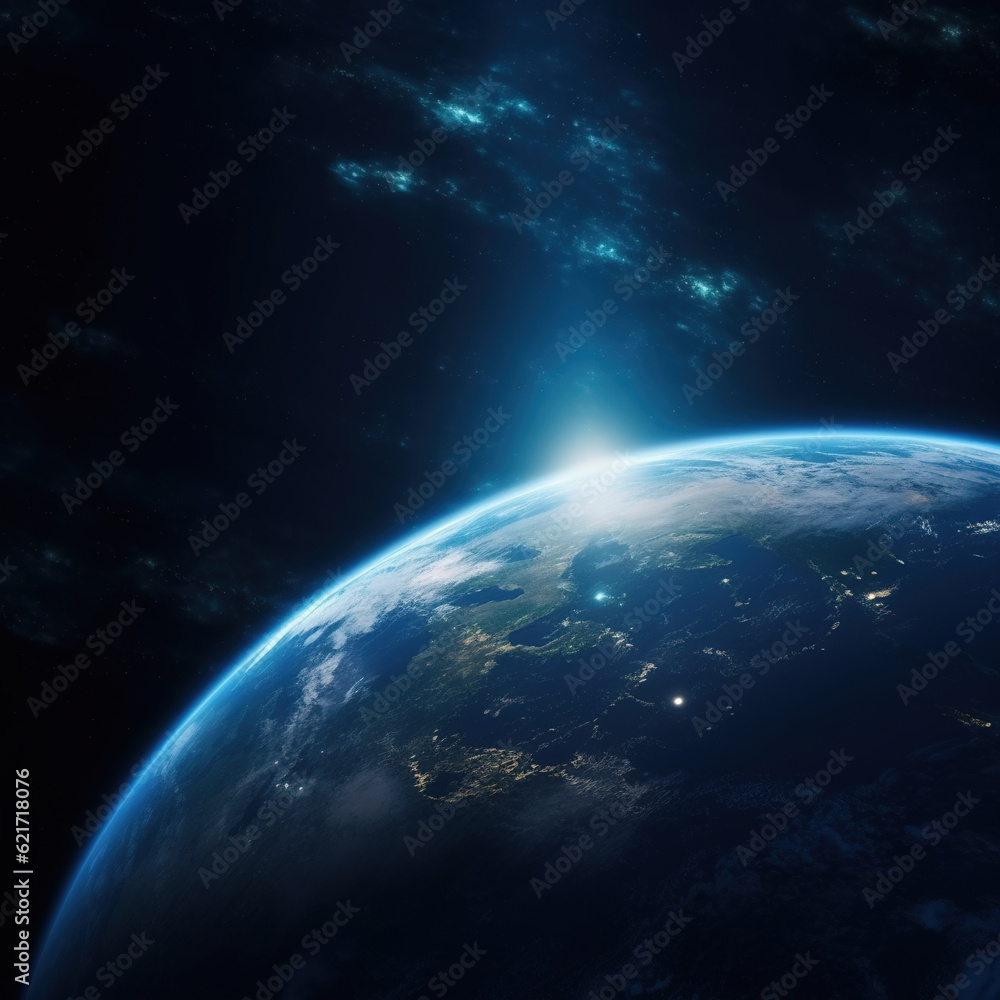 The Earth in the Cosmic Sky,created with generative ai tecnology. The Earth in the Cosmic Sky,created with generative ai tecnology.