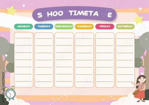 School Timetable Schedule Template
