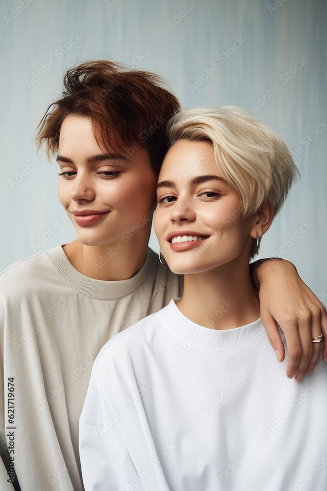 Generative AI - Love and Unity: A Thoughtful LGBT Couple Generative AI - Love and Unity: A Thoughtful LGBT Couple