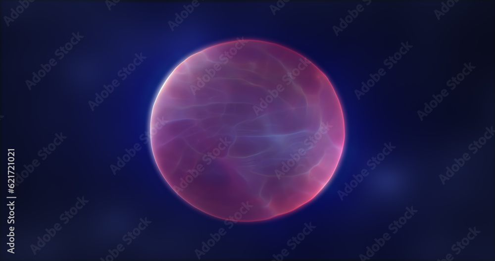 Naklejka premium Abstract purple energy sphere round glowing magical digital futuristic space background