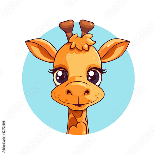 Adorable Giraffe Cartoon Vector Illustration for Children's T-Shirts, Books, and More - Captivating Wildlife Design for Sublimation Printing and Nursery Decor
