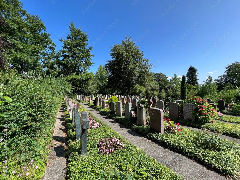 Obraz premium Nordheim cemetery or cemetery of Nordheim oder Friedhof Nordheim - Zürich (Zurich or Zuerich), Switzerland (Schweiz)