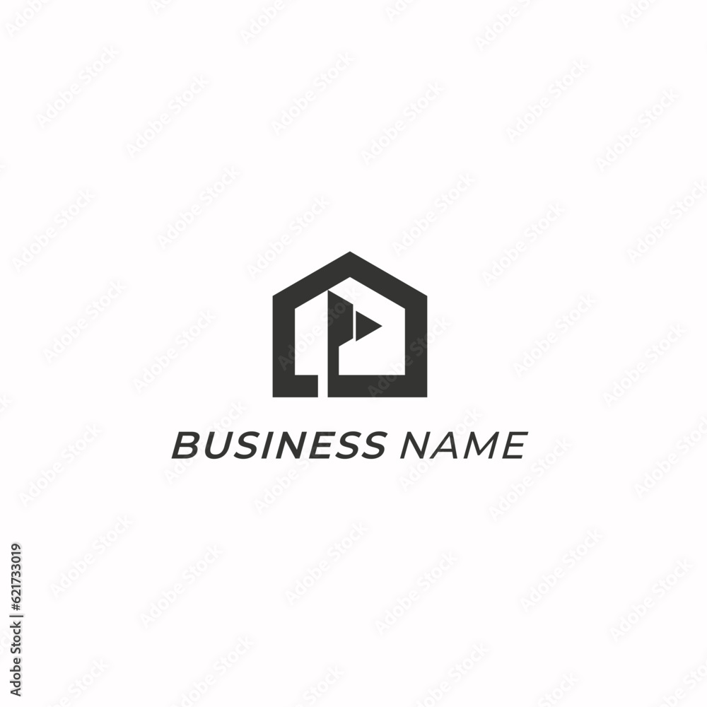 design logo creative home and flag design logo creative home and flag