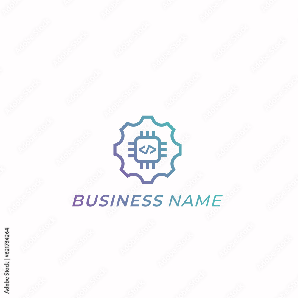 Fototapeta premium design gear and coding development