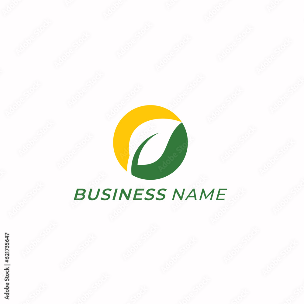 design logo negative space leaf and circle design logo negative space leaf and circle