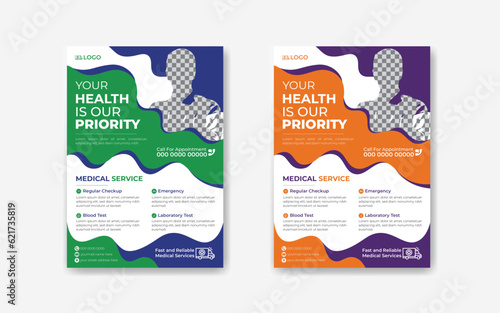Medical flayer Design Template Healthcare and Medical pharmacy flyer, Digital marketing promotion & advertise, social media marketing publication cover page