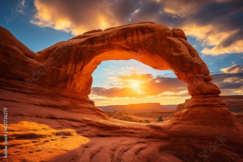 Awe Inspiring Natural Arch Formation, Generative AI