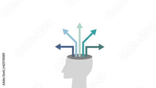 Blank company mindmap or idea infographic template as vector with 5 options can be used for progress, diagram, annual report, web design. Business concept.