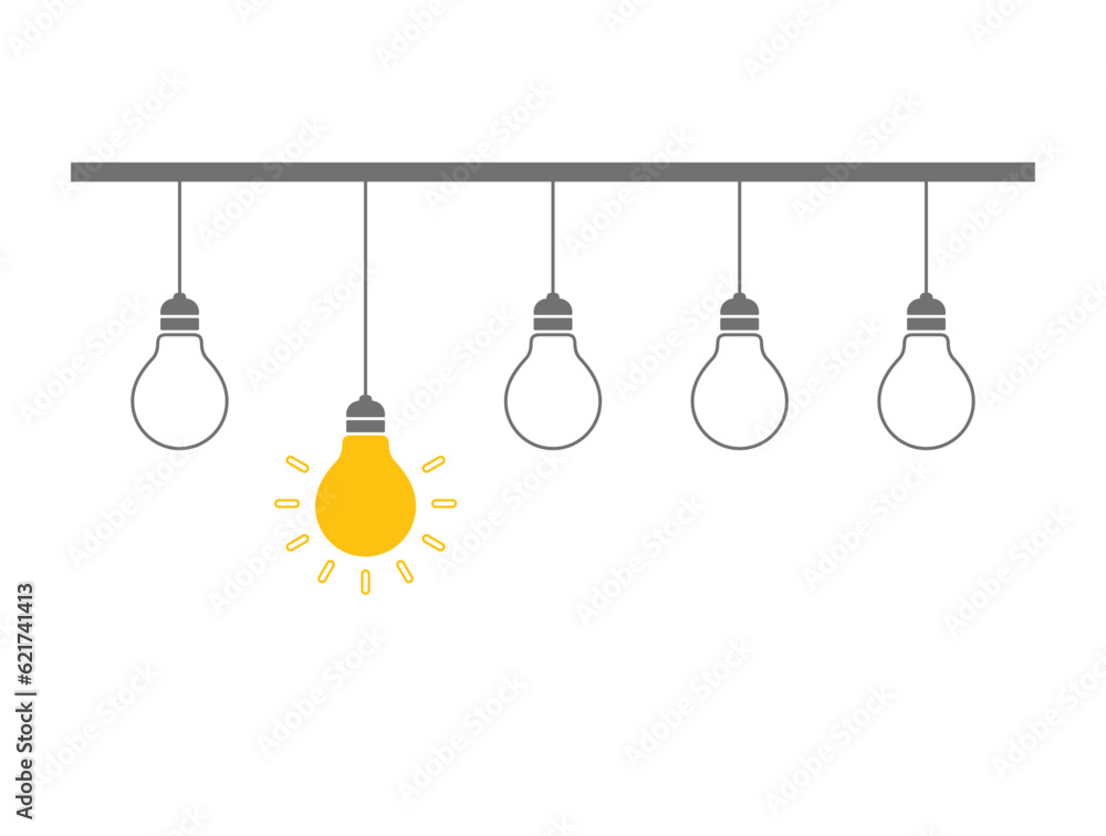 Lightbulb leader icon Lightbulb leader icon