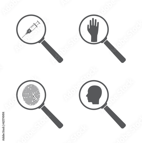 magn glass finderprint ic set