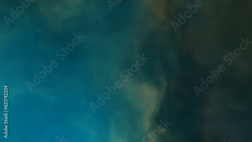 Bild auf Leinwand Cosmic background with a blue purple nebula and stars