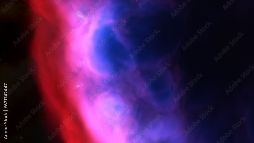 Fototapeta premium Space nebula, for use with projects on science, research, and education. Illustration 