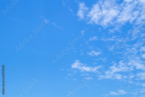 Blue sky and white clouds or cloudscape.