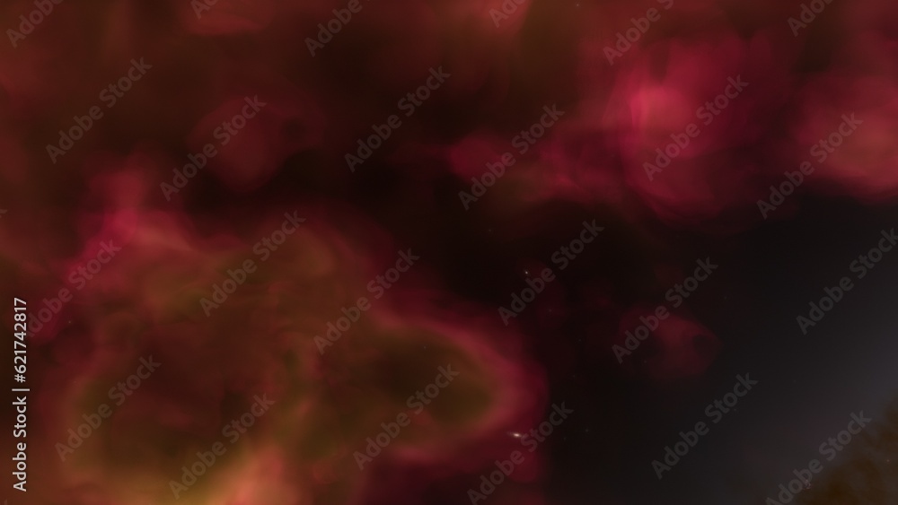 Fototapeta premium nebula gas cloud in deep outer space, science fiction illustration, colorful space background with stars 3d render 