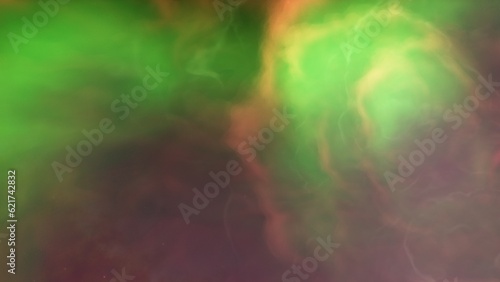 nebula gas cloud in deep outer space, science fiction illustration, colorful space background with stars 3d render 