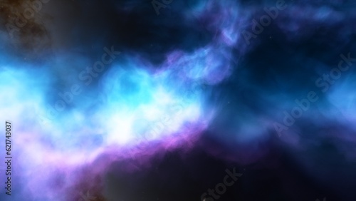 Space nebula, for use with projects on science, research, and education. Illustration  © ANDREI
