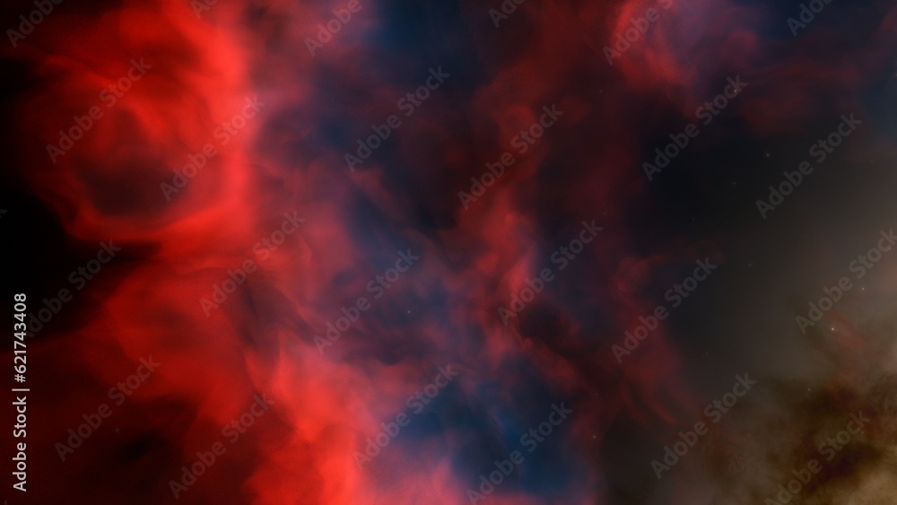 Cosmic background with a blue purple nebula and stars Cosmic background with a blue purple nebula and stars