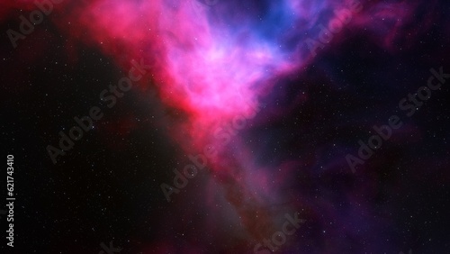Fototapeta Naklejka Na Ścianę i Meble -  Cosmic background with a blue purple nebula and stars