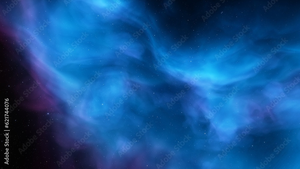 Fototapeta premium bright nebula, nebula in space, majestic red-purple nebula, beautiful space background 3D render 